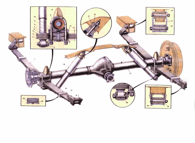 Схема подвески волга 24